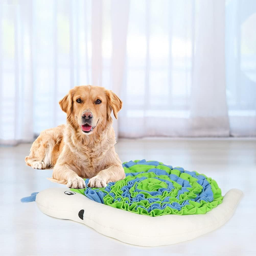 Snuffle Mat for Dogs - Pet Snuffle Mat, Dog Snuffle Mat for Medium and Large Dogs, Dog Feeding Mat, Dog Puzzle Toy Encourages Natural Foraging Skills ( Snail)