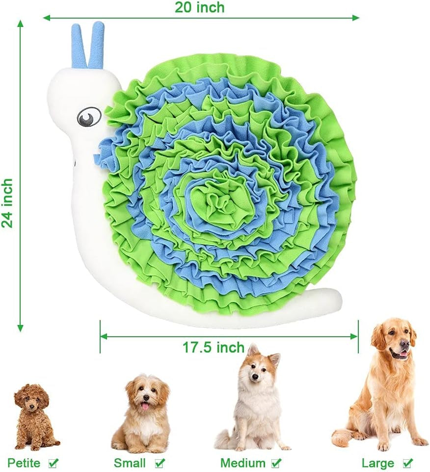 Snuffle Mat for Dogs - Pet Snuffle Mat, Dog Snuffle Mat for Medium and Large Dogs, Dog Feeding Mat, Dog Puzzle Toy Encourages Natural Foraging Skills ( Snail)